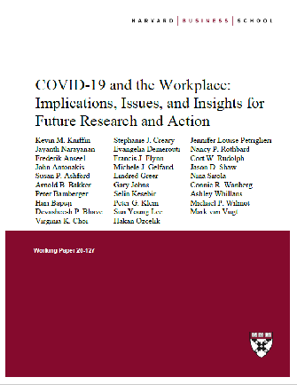 COVID19 &Workplace: Implications, issues, insights